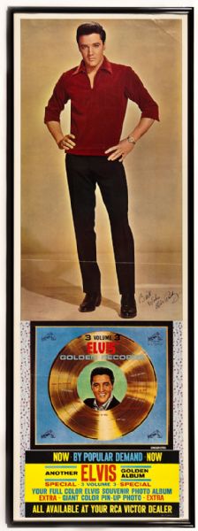 Elvis Presley Original "Elvis Golden Records Volume 3" RCA Promo Poster