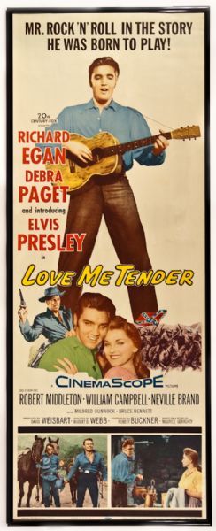 Elvis Presley Original "Love Me Tender" Movie Poster