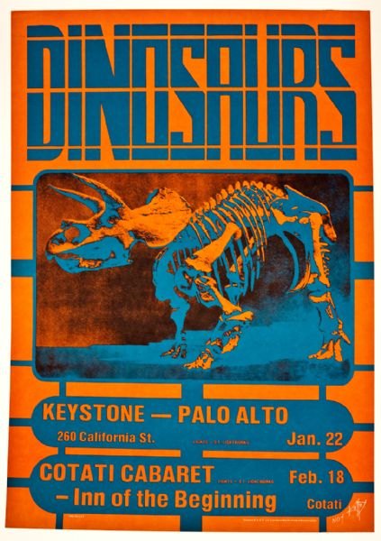Alton Kelley "Dinosaurs #4, The Skeleton" Original Poster
