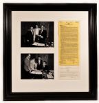 Elvis Presley Signed 1956 William Morris Agency Contract