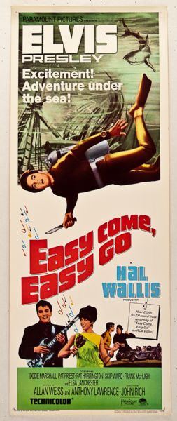 Elvis Presley Original "Easy Come, Easy Go" Movie Poster