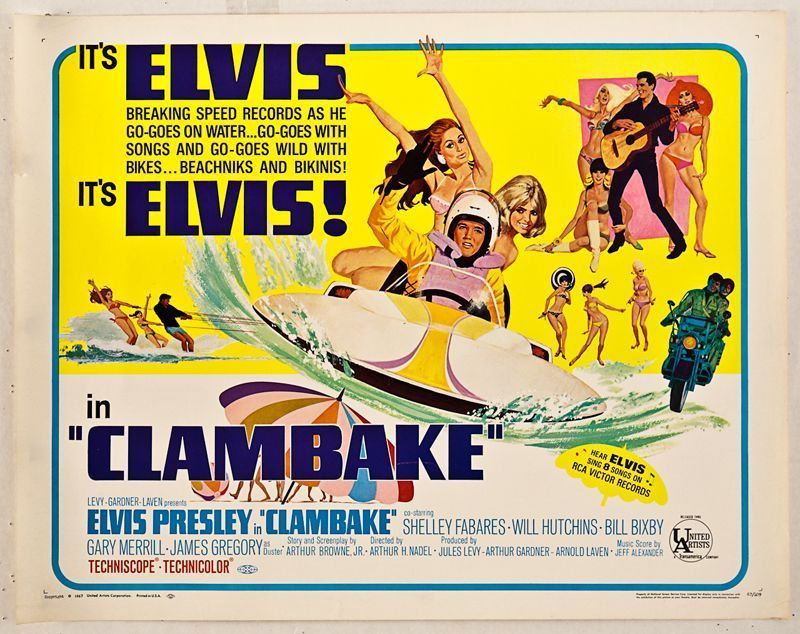 Lot Detail - Elvis Presley Original "Clambake" Movie Poster