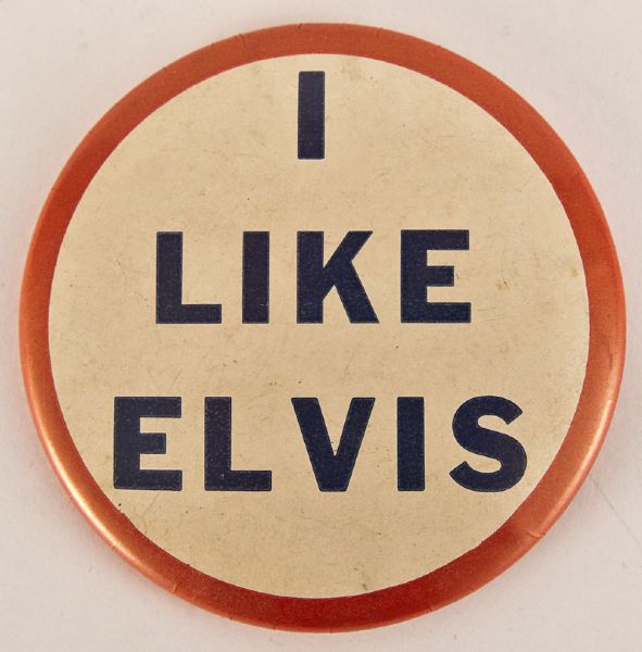 "I Like Elvis" Original Vintage Pinback Button