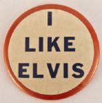 "I Like Elvis" Original Vintage Pinback Button