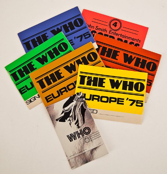 The Who Collection of Rare Laminated Backstage Passes
