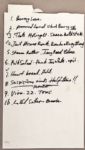 Handwritten Elvis Presley Set List