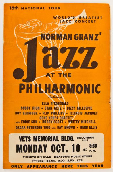 Norman Granz Jazz At The Philharmonic Handbill
