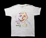 Paul McCartney Hand Drawn and Signed Self Portrait T-Shirt for Povertee Day 2009