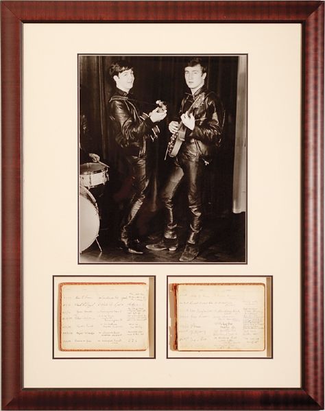John Lennon and Paul McCartney Earliest Known Pair of Signatures, 1958