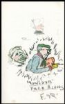 Paul McCartney Original "Monsieur Fred Bluggs Esq." Watercolor Painting Circa 1957