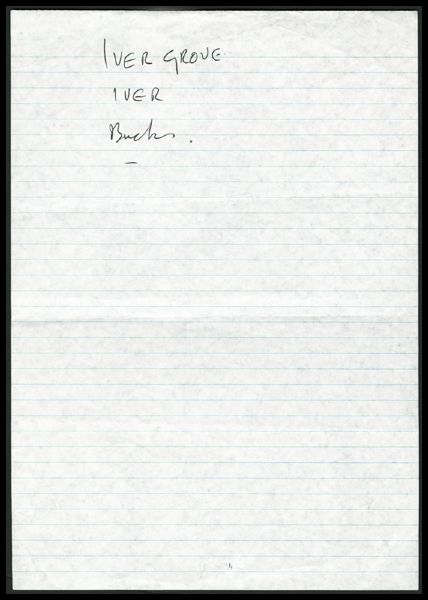 Paul McCartney Handwritten Note