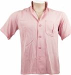 Elvis Presley Owned and Worn 1950’s Pink Gabardine Shirt 