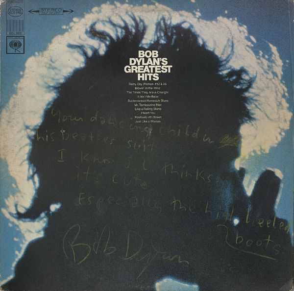 Bob Dylan 1969 Handwritten and Signed and Inscribed "I Want You" Lyrics on "Greatest Hits" Album 