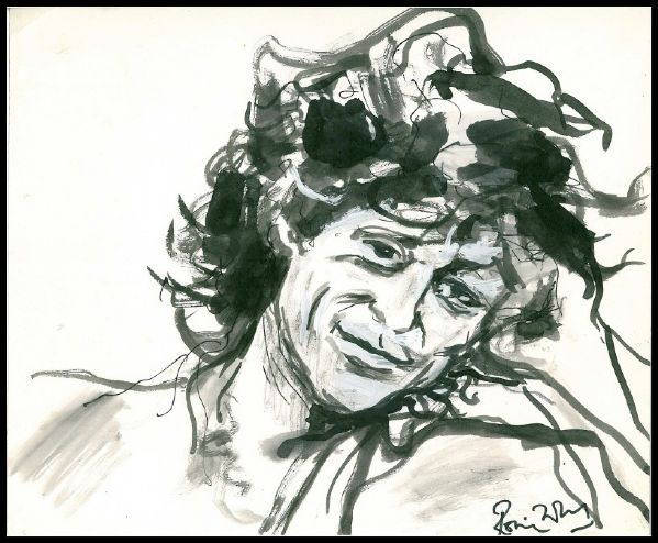 Ronnie Wood Original “Keith Richards” Portrait Artwork