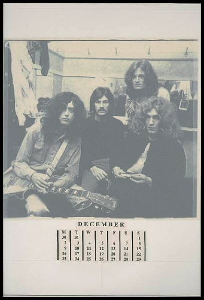 Led Zeppelin 1996 Official Calendar Artwork by Andie Airfix