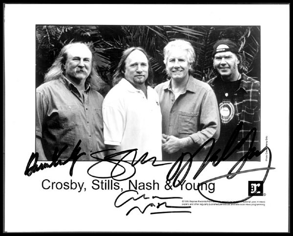 Crosby, Stills, Nash & Young Signed Photograph