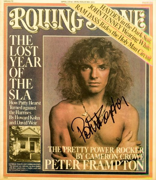 Peter Frampton Signed 1976 Rolling Stone Magazine Cover