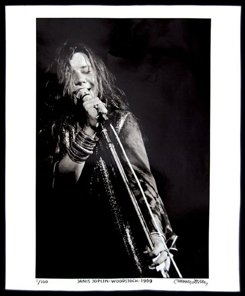 Janis Joplin at Woodstock Limited Edition Original Photograph Signed by Henry Diltz