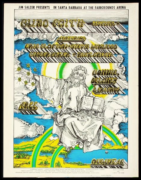 Blind Faith 1969 Earl Warren Showgrounds Original Poster