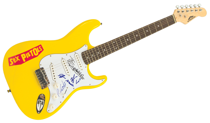 Lot Detail Sex Pistols Signed Electric Guitar