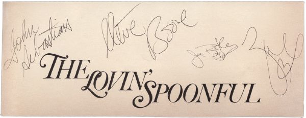 Lovin Spoonful Signed Promotional Card