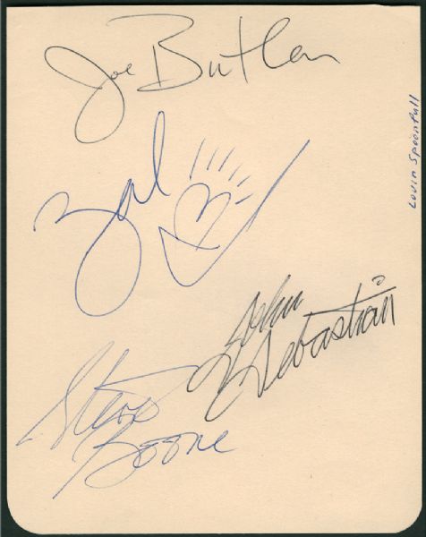 Lovin Spoonful Signed Autograph Page