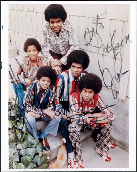 The Jacksons With Michael Jackson Signed Photograph Collection