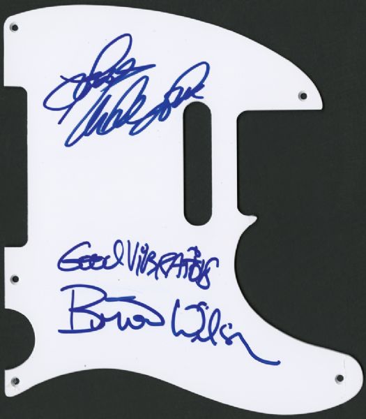 Beach Boys Brian Wilson & Mike Love Signed Pick Guard