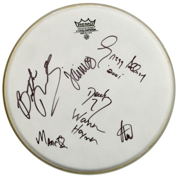 The Allman Brothers Band "Beacon Theater" Signed Drumhead