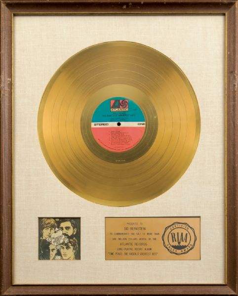 The Rascals "Time Peace: The Rascals Greatest Hits" Original White Matte RIAA  Gold Album Award