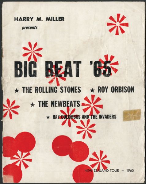 Rolling Stones/Roy Orbison/The Newbeats 1965 New Zealand Original Tour Program 1965