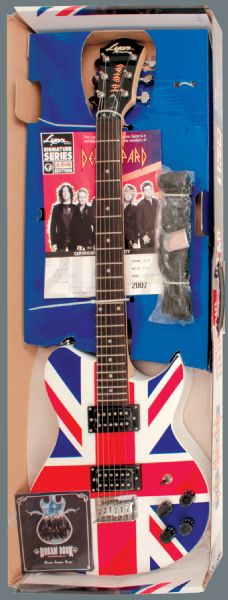 Def Leppard Custom Made Washburn British Flag Guitar