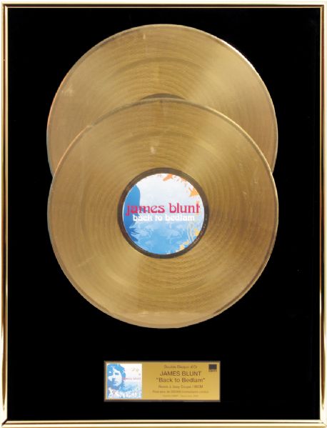 James Blunt Personal French Gold Record Award