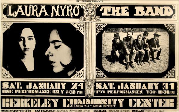 Laura Nyro and The Band at the Berkeley Community Center Original Poster