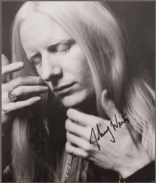 Johnny Winter Signed Rolling Stone Photograph