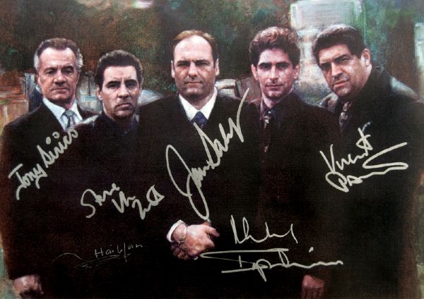 The Sopranos Cast Signed Artists Picture