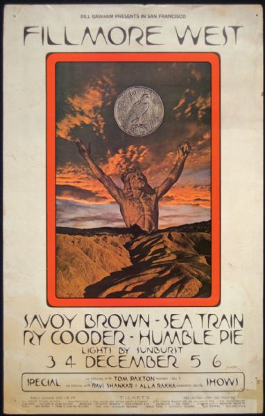 Savoy Brown at the Fillmore West Original Concert Poster
