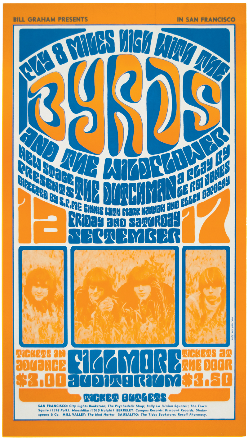 Lot Detail The Byrds at the Fillmore Auditorium Original Concert Poster