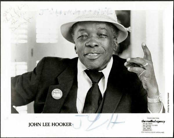 John Lee Hooker and Deacon Jones Signed Photograph