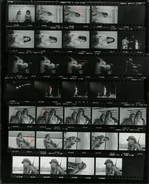 Alice Cooper Original Vintage Stamped Contact Sheet by Jim Marshall