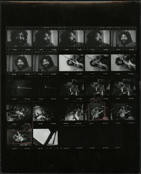 Grateful Dead  Original Vintage Stamped Contact Sheet by Jim Marshall