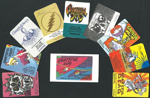 Grateful Dead Collection Of Rare Backstage Passes