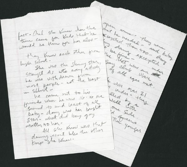 Courtney Love Handwritten Unpublished Lyrics