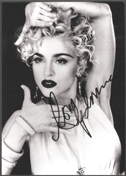 Madonna Signed Herb Ritts "Vogue" Photograph