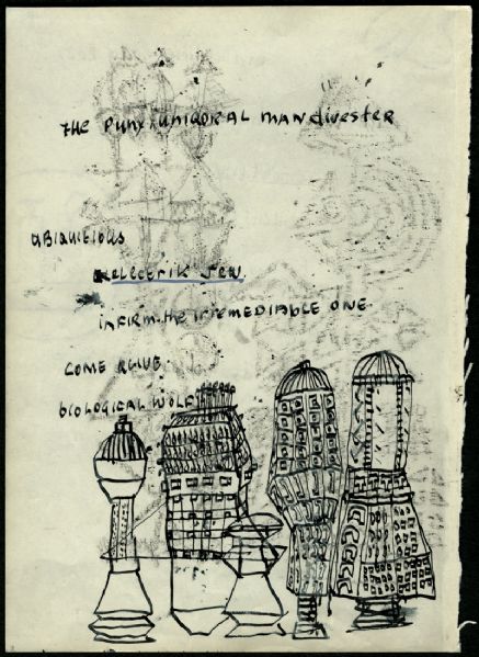 Stuart Sutcliffe Circa 1961 Sketches and Handwritten Notes