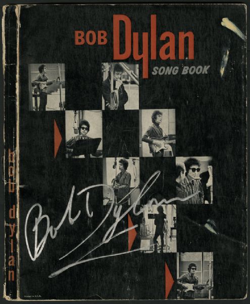 Bob Dylan Signed "Song Book" Cover