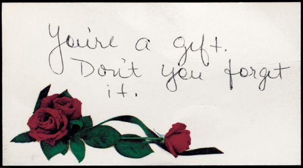 Madonna Handwritten Gift Card