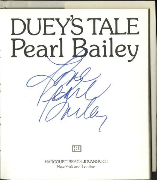 Pearl Bailey Signed "Dueys Tale" With Signed Photograph
