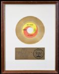 Beatles "Hello Goodbye" Original RIAA White Matte Gold Record Award