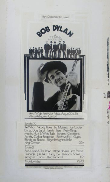 Bob Dylan Isle of Wight Musical Festival Original Poster Artwork